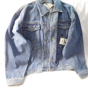 Calvin Klein Jean Jacket Size XL with DOC ROCK Patch NEW With TAGS